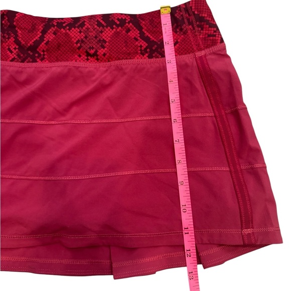 Lululemon Pace Rival Skirt Red & Snake Print Size 6 - Picture 6 of 8